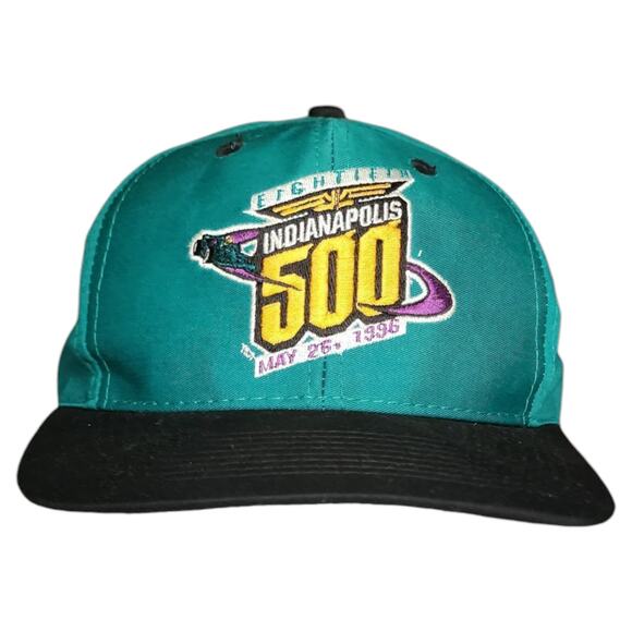 Vintage 1996 80th Indianapolis Indy 500 Mens Snapback Hat Cap Racing - Picture 1 of 5